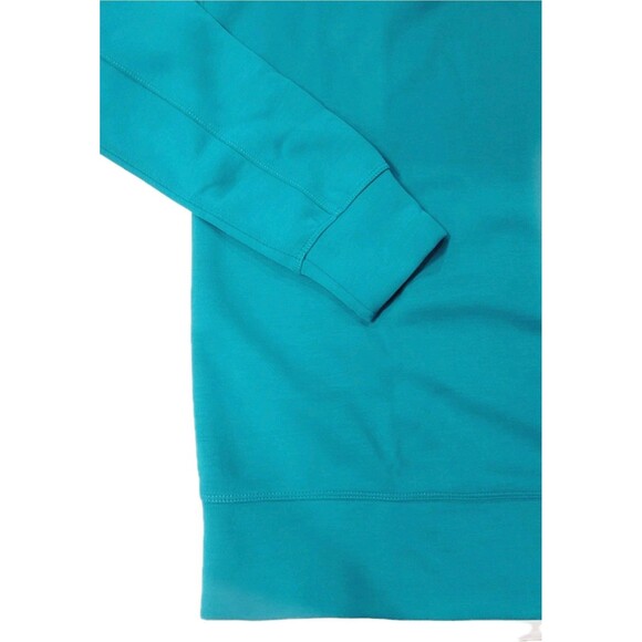 Mondetta Women's M Drop Shoulder Scuba Crewneck Relaxed Sweatshirt Stretch Teal - Picture 8 of 12